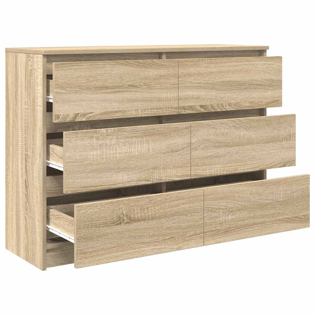 vidaXL Sideboard Sonoma Oak 100x35x76 cm Κατασκευασμένο ξύλο