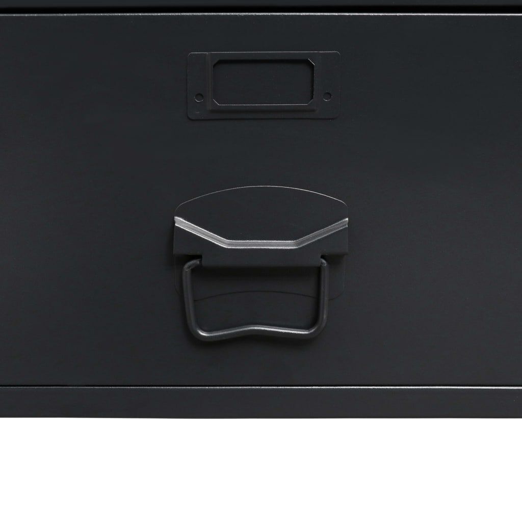 vidaXL Ντουλάπα με Βιομηχανικό Στιλ Μαύρη 90 x 40 x 180 εκ. Μεταλλική