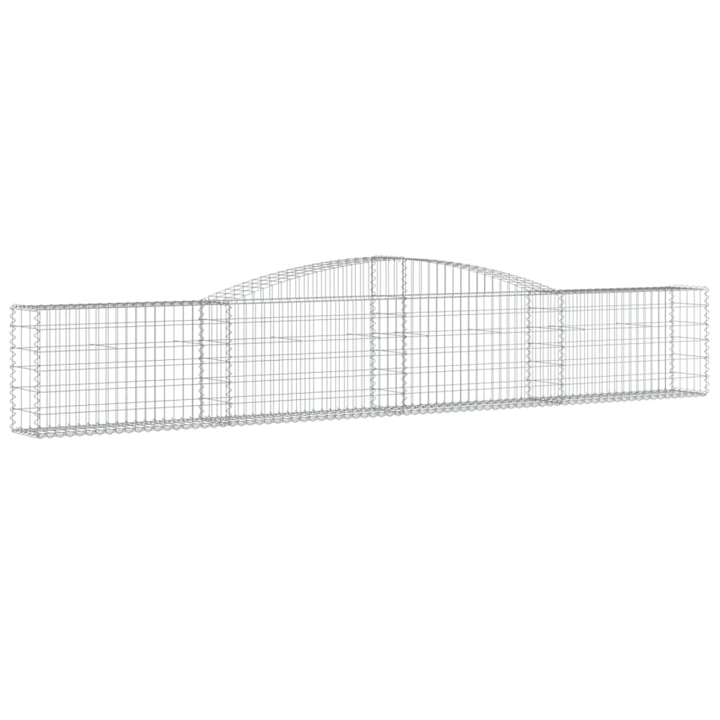 vidaXL Συρματοκιβώτια Τοξωτά 8 τεμ. 400x30x60/80 εκ. Γαλβαν. Ατσάλι