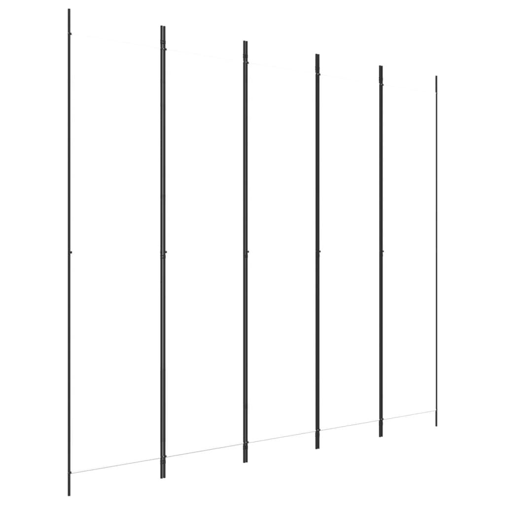 vidaXL Διαχωριστικό Δωματίου με 5 Πάνελ Λευκό 250x220 εκ. από Ύφασμα