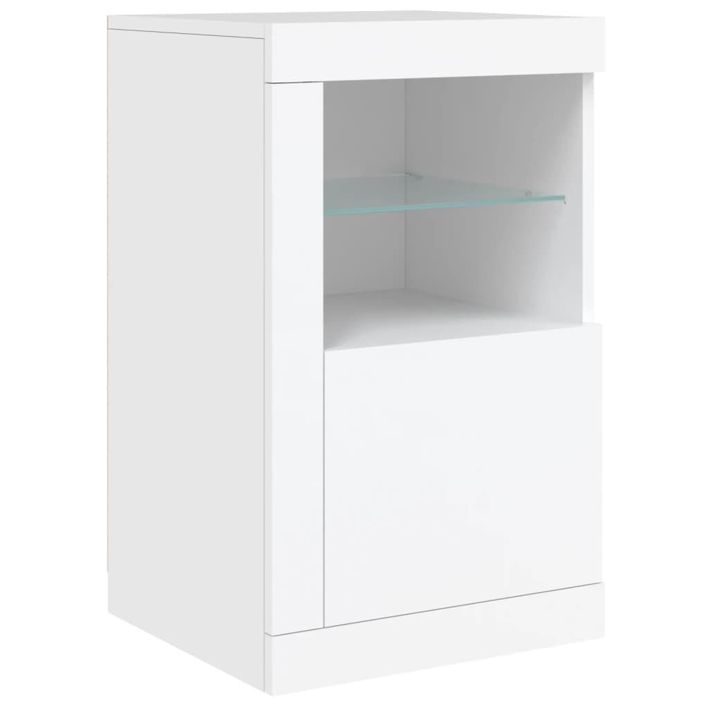 vidaXL Μπουφές με Φώτα LED Λευκός 123 x 37 x 67 εκ.