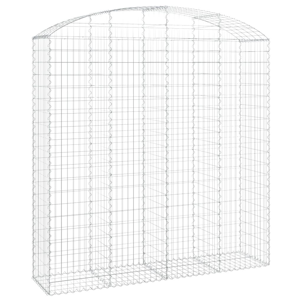 vidaXL Συρματοκιβώτιο Τοξωτό 200x50x200/220εκ. από Γαλβανισμένο Χάλυβα