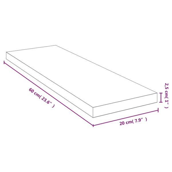 vidaXL Ράφι Τοίχου 60x20x2,5 εκ. από Μπαμπού