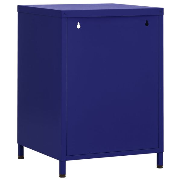 vidaXL Κομοδίνα 2 τεμ. Ναυτικό Μπλε 35 x 35 x 51 εκ. Ατσάλινα