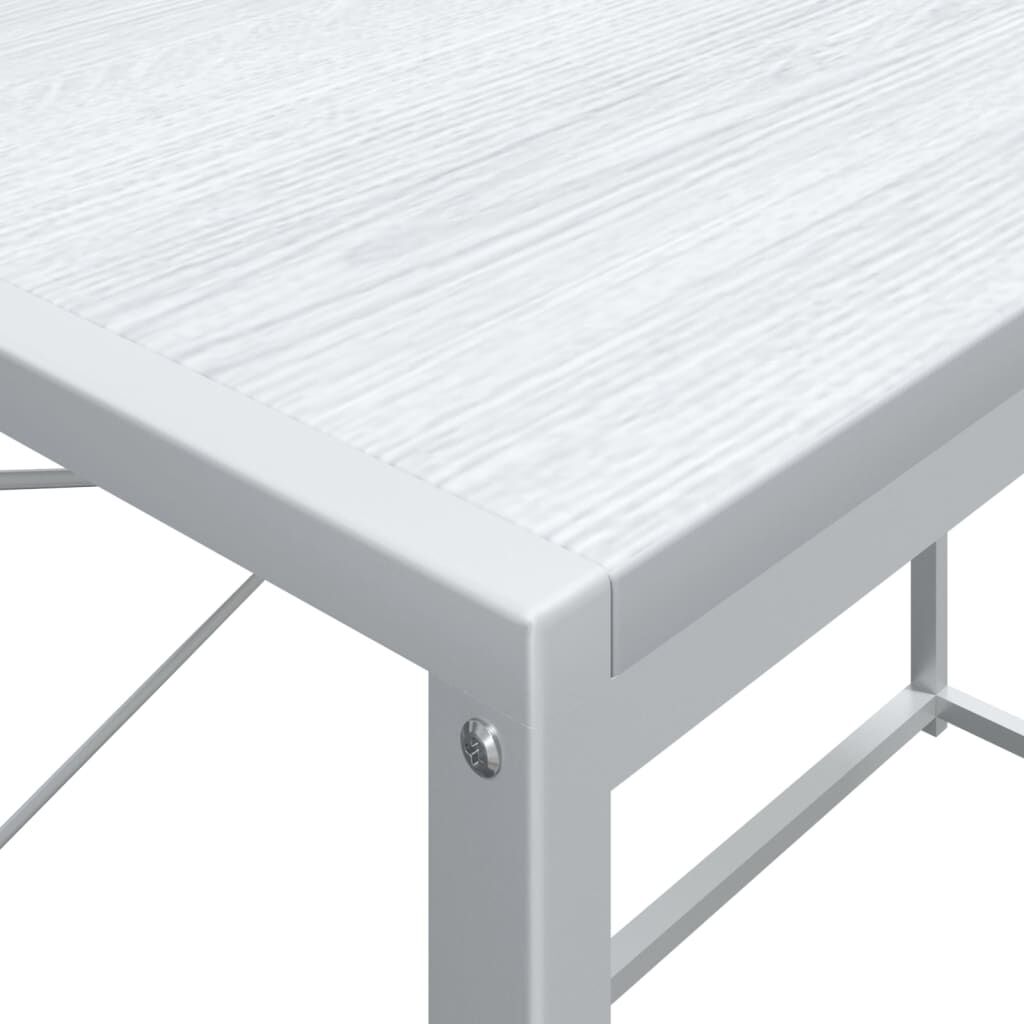 vidaXL Γραφείο Υπολογιστή Λευκό 110 x 60 x 138 εκ. Επεξεργασμένο Ξύλο