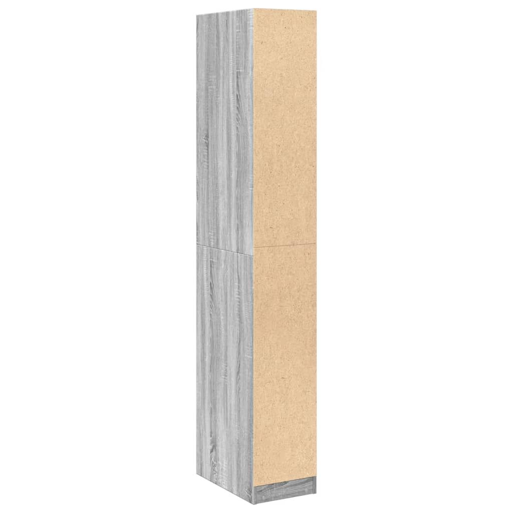vidaXL Ντουλάπα Γκρι Sonoma 30x50x200 εκ. από Επεξεργασμένο Ξύλο