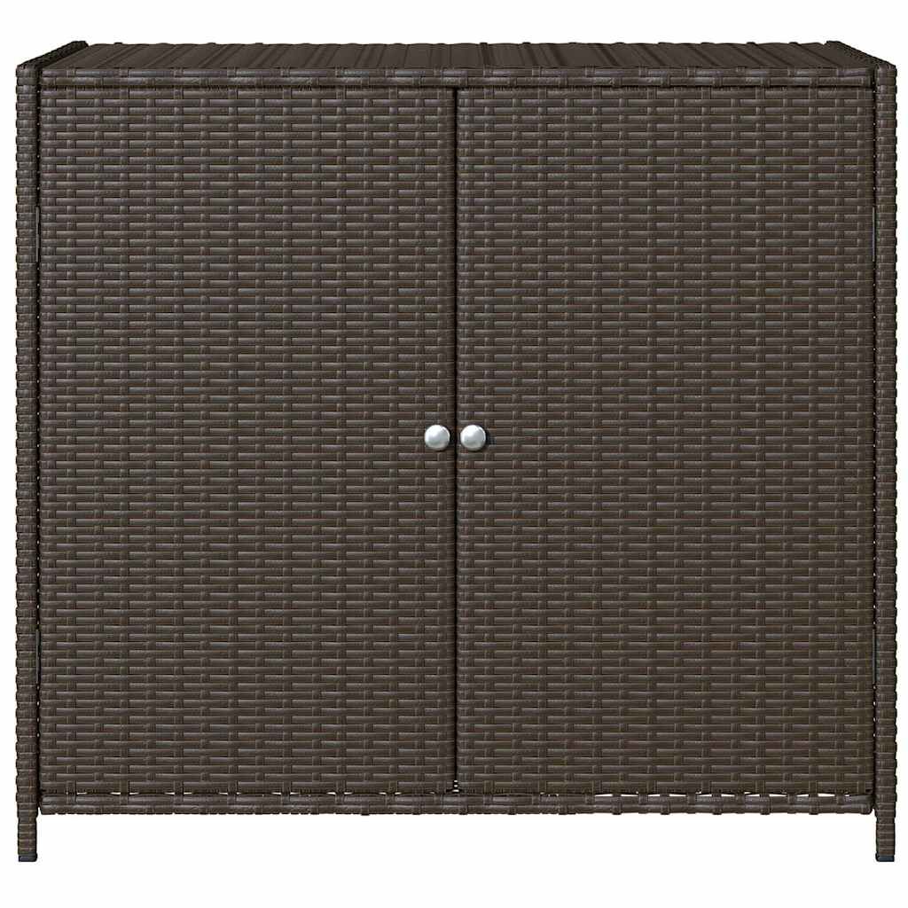 vidaXL Ντουλάπι Αποθήκευσης Κήπου Καφέ 83x45x76 εκ. Συνθετικό Ρατάν