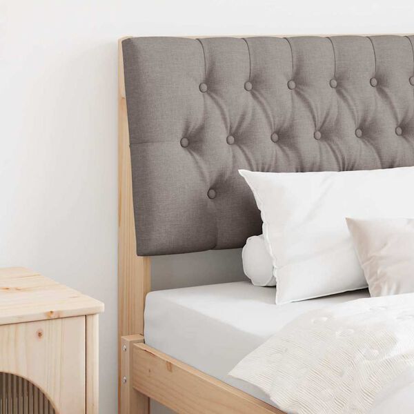 vidaXL Ταπετσαρισμένο κεφαλάρι Taupe 100 cm Στερεά ξυλεία πεύκου