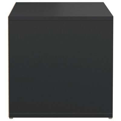 vidaXL Κουτί με Συρτάρι Μαύρο 40,5 x 40 x 40 εκ. Επεξεργασμένο Ξύλο