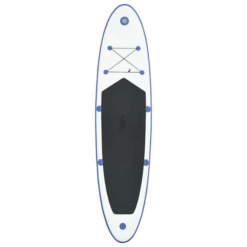 vidaXL Σετ Σανίδας Stand Up Paddle / Surf Φουσκωτό Μπλε και Λευκό