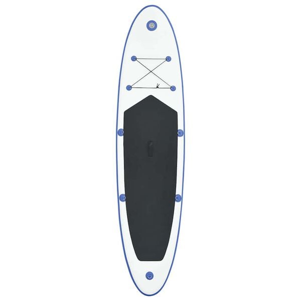 vidaXL Σετ Σανίδας Stand Up Paddle / Surf Φουσκωτό Μπλε και Λευκό