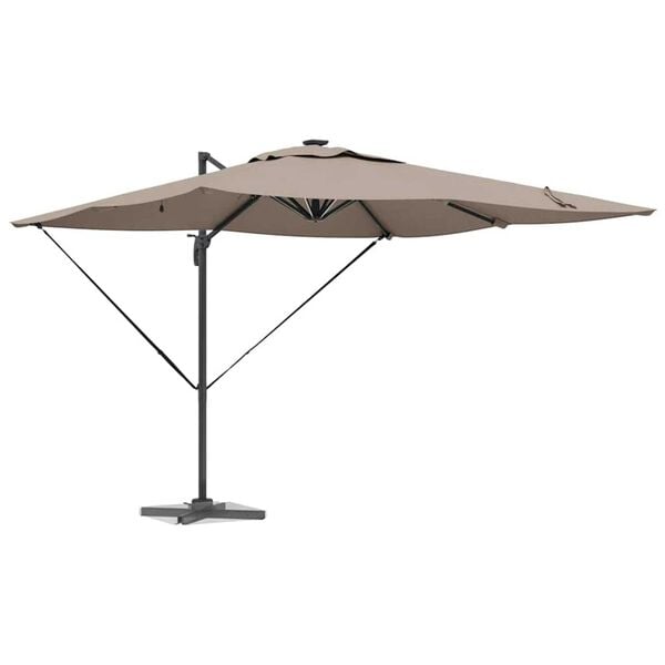 vidaXL Ομπρέλα ηλίου Taupe 286 x 285 x 270 εκ Αλουμίνιο