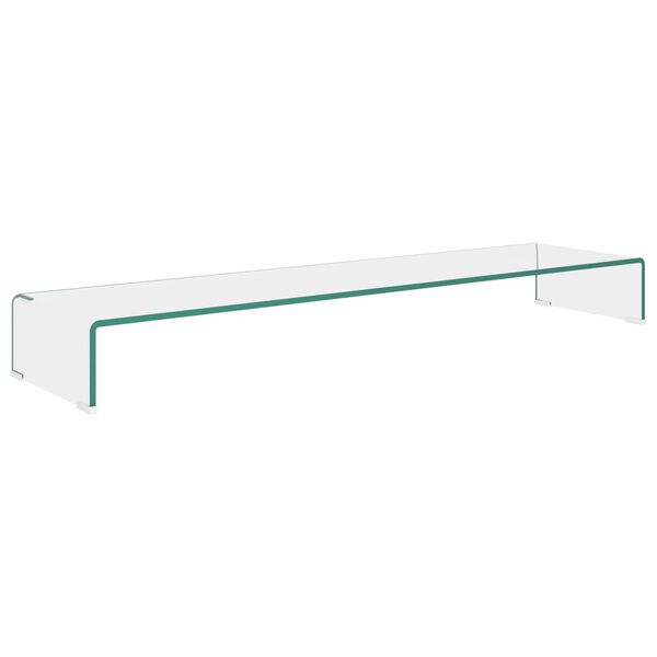 vidaXL Βάση Τηλεόρασης/Οθόνης Διάφανη 120 x 30 x 13 εκ. Γυάλινη