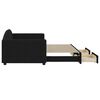vidaXL Καναπές Κρεβάτι Συρόμενος Μαύρος 90x200 εκ. Ύφασμα & Συρτάρια