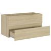 vidaXL Ντουλάπι Νιπτήρα Sonoma Δρυς 90 x 38,5 x 45 εκ. από Επεξ. Ξύλο