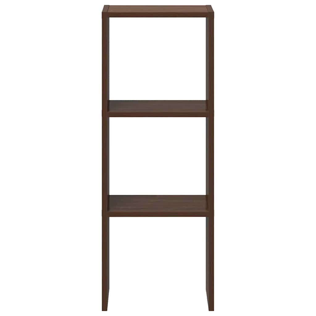 vidaXL Βιβλιοθήκη Στοιβαζόμενα Καφέ Δρυς 30x30x80 εκ. Επεξ. Ξύλο