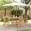 vidaXL Καρέκλα Κήπου 4 pcs Καφέ 52 x 64.5 x 108 εκ. Μασίφ ξύλο teak