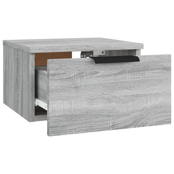 vidaXL Κομοδίνα Επιτοίχια 2 τεμ. Γκρι Sonoma 34x30x20 εκ.