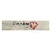 vidaXL Χαλί Κουζίνας Πλενόμενο Επιγρ. Cooking Γκρι 60x300 εκ. Βελούδο