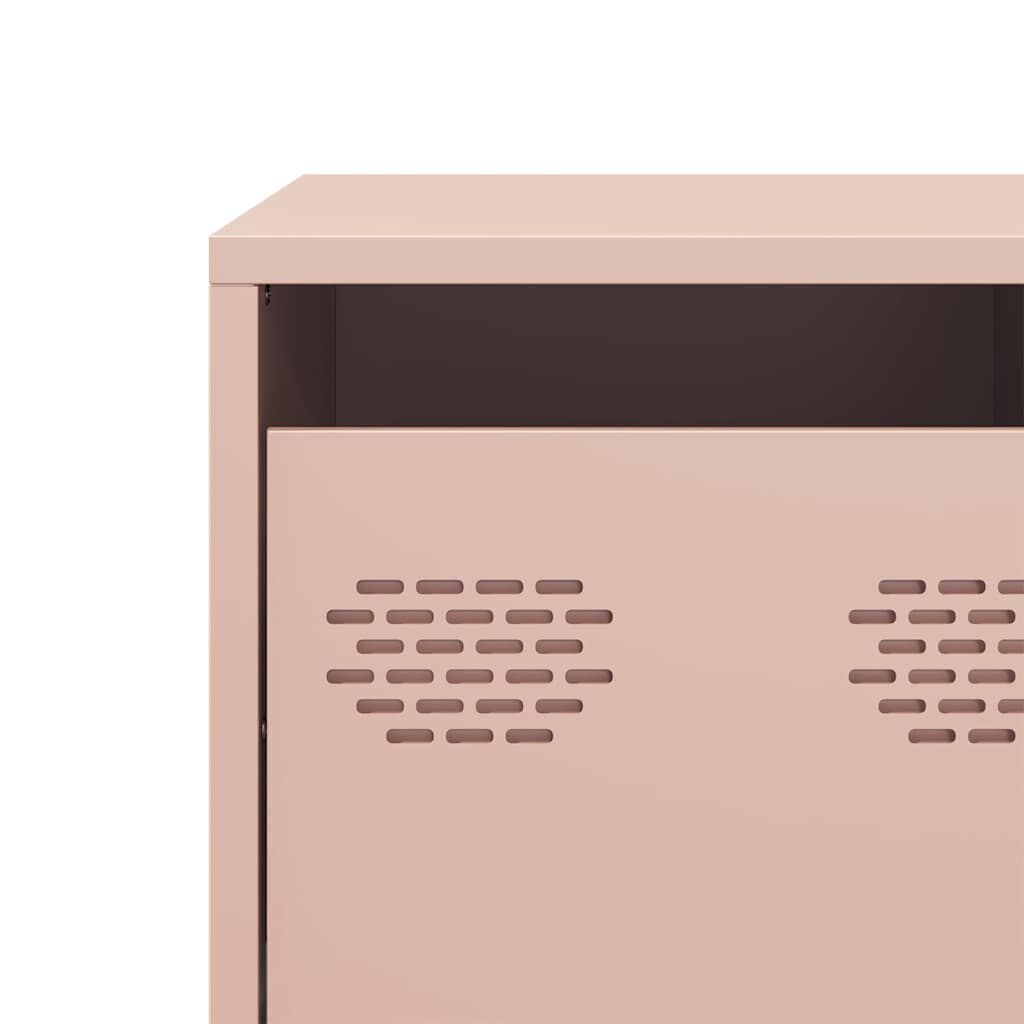 vidaXL Έπιπλο Τηλεόρασης Ροζ 135x39x43,5 εκ. Ατσάλι Ψυχρής Έλασης