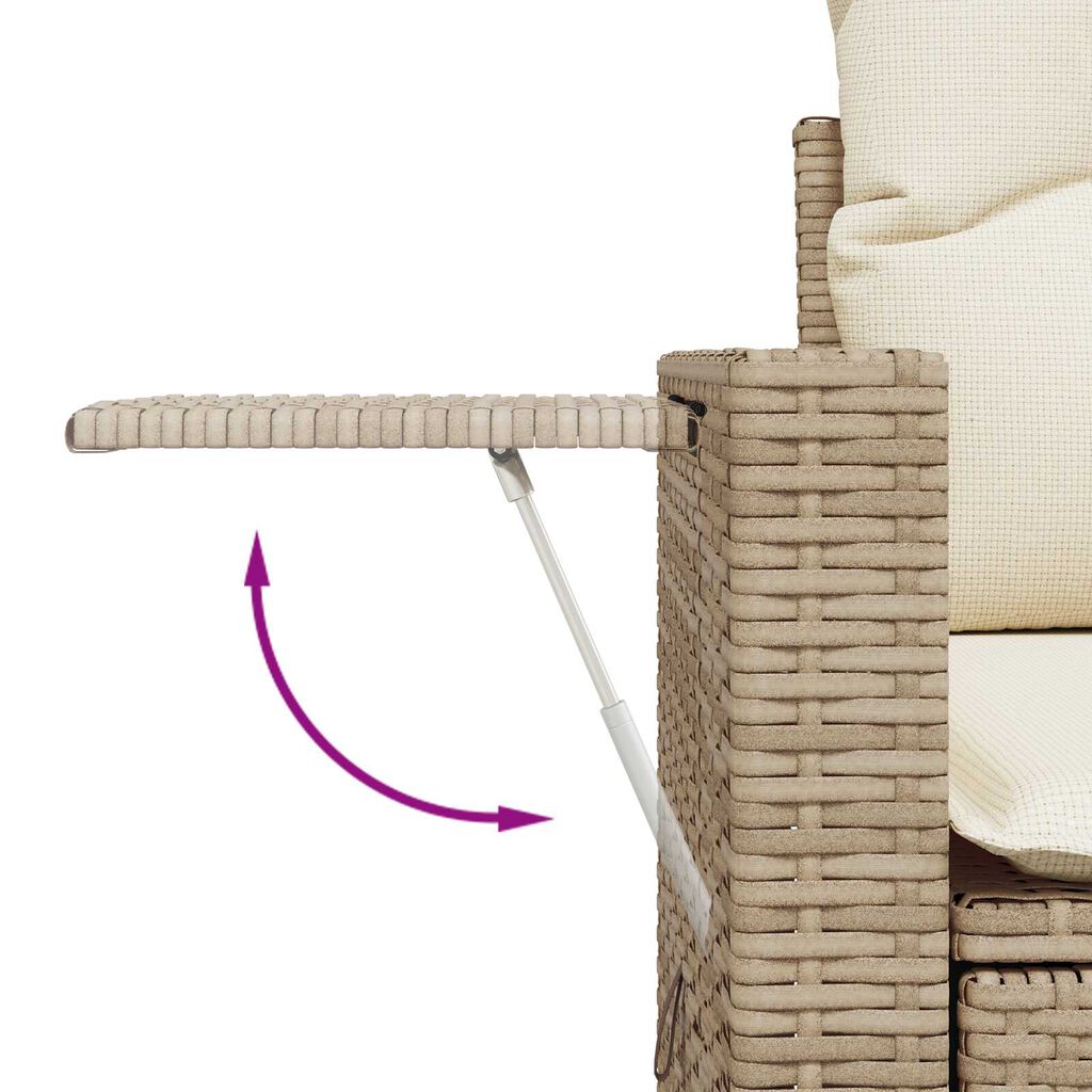 vidaXL Σετ Καναπέ Κήπου 8 pcs Μπεζ συνθετικό ρατάν