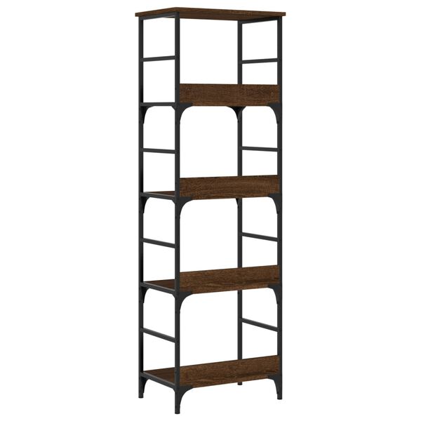 vidaXL Βιβλιοθήκη Καφέ Δρυς 50x33x153 εκ. Επεξεργασμένο Ξύλο