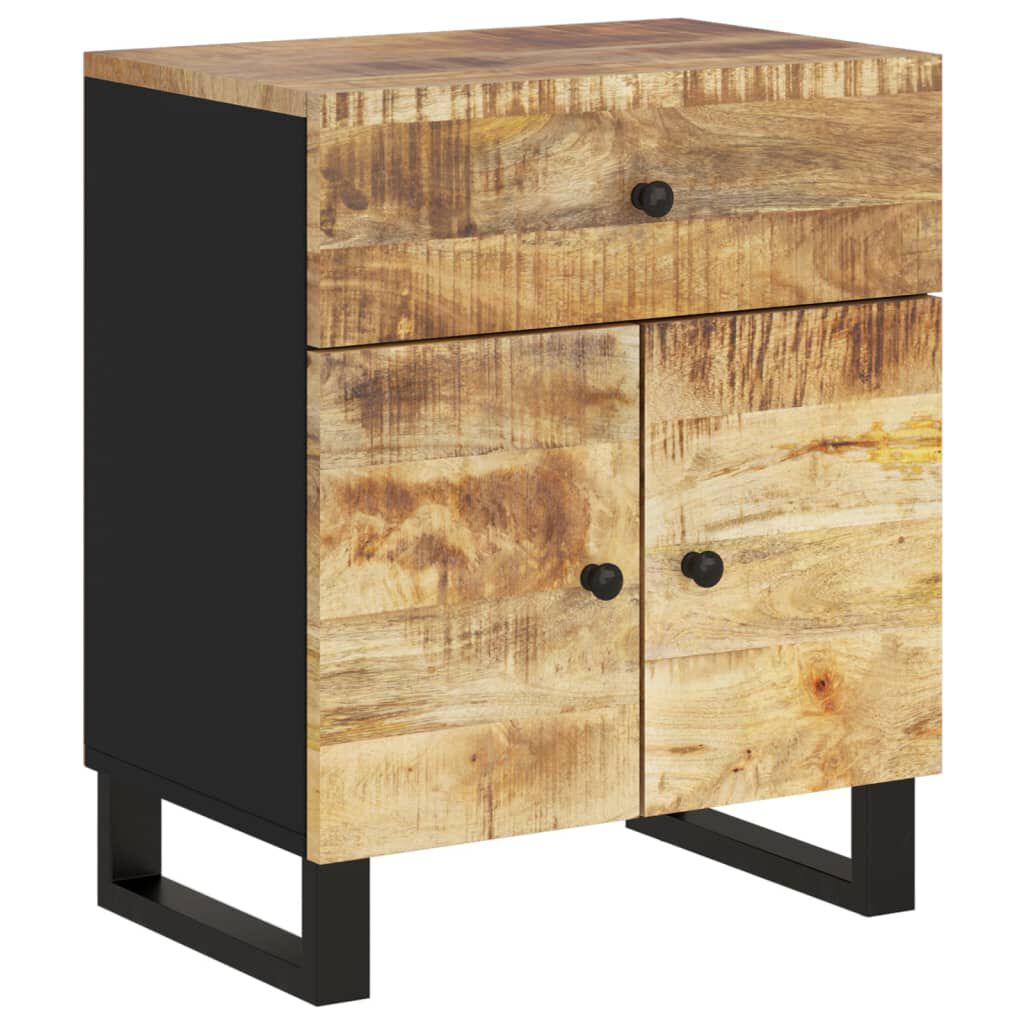 vidaXL Κομοδίνο 50x33x60 εκ. Μασίφ Ξύλο Μάνγκο & Επεξεργασμένο Ξύλο