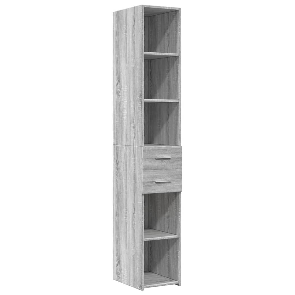 vidaXL Ντουλάπι Γκρι Sonoma 30x42,5x185 εκ. από Επεξεργασμένο Ξύλο