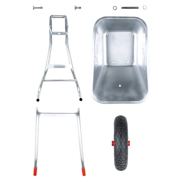 vidaXL Καροτσάκι 90 L 150 kg από γαλβανισμένο χάλυβα πλαστικό