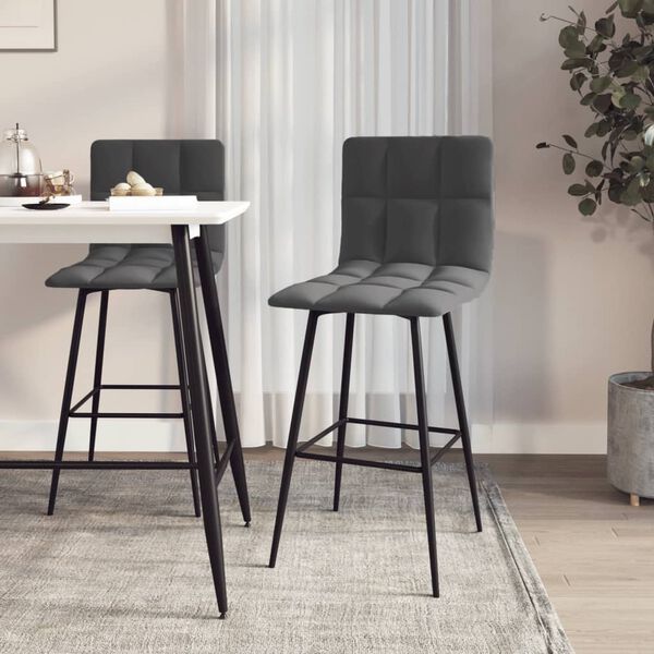 vidaXL &Sigma;&kappa;&alpha;&mu;&pi;ό &Mu;&pi;&alpha;&rho; 2 &tau;&epsilon;&mu;. &Sigma;&kappa;&omicron;ύ&rho;&omicron; &Gamma;&kappa;&rho;&iota; &Beta;&epsilon;&lambda;&omicron;ύ&delta;&iota;&nu;&alpha;