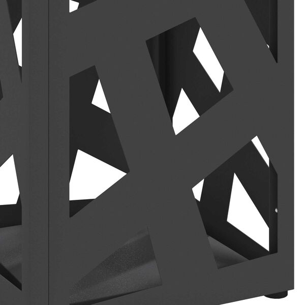vidaXL Σχέδιο & βάση αποθήκευσης Μαύρο 15.5 x 15.5 x 49 εκ Ατσάλι