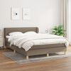 vidaXL &Kappa;&rho;&epsilon;&beta;ά&tau;&iota; Boxspring &mu;&epsilon; &Sigma;&tau;&rho;ώ&mu;&alpha; Taupe 140x190 &epsilon;&kappa;. &Upsilon;&phi;&alpha;&sigma;&mu;ά&tau;&iota;&nu;&omicron;