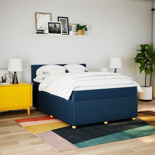 vidaXL &Kappa;&rho;&epsilon;&beta;ά&tau;&iota; Boxspring &mu;&epsilon; &Sigma;&tau;&rho;ώ&mu;&alpha; &Mu;&pi;&lambda;&epsilon; 140x200 &epsilon;&kappa;. &Upsilon;&phi;&alpha;&sigma;&mu;ά&tau;&iota;&nu;&omicron;