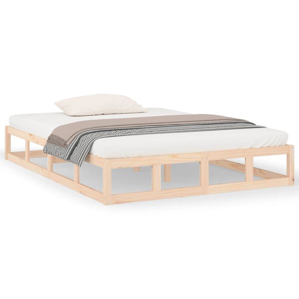 vidaXL Πλαίσιο Κρεβατιού 180 x 200 εκ. Μασίφ Ξύλο Super King Size