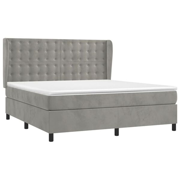 vidaXL &Kappa;&rho;&epsilon;&beta;ά&tau;&iota; Boxspring &mu;&epsilon; &Sigma;&tau;&rho;ώ&mu;&alpha; &Alpha;&nu;&omicron;&iota;&chi;&tau;ό &Gamma;&kappa;&rho;&iota; 160x200 &epsilon;&kappa;. &Beta;&epsilon;&lambda;&omicron;ύ&delta;&iota;&nu;&omicron;