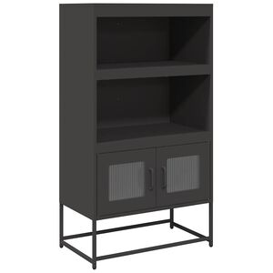vidaXL Highboard Μαύρο 68x39x123 cm Χάλυβας