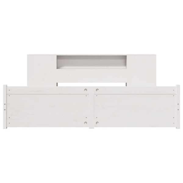 vidaXL Κρεβάτι Βιβλιοθήκη Χωρίς Στρώμα 180x200 εκ Μασίφ Ξύλο Πεύκου