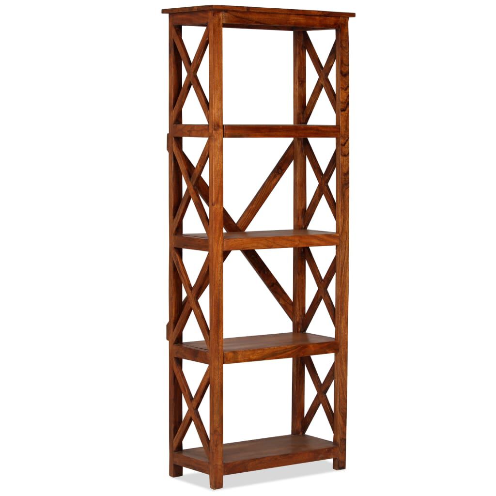 vidaXL Βιβλιοθήκη 60x30x160 εκ. Μασίφ Ξύλο Ακακίας/Μελί Sheesham