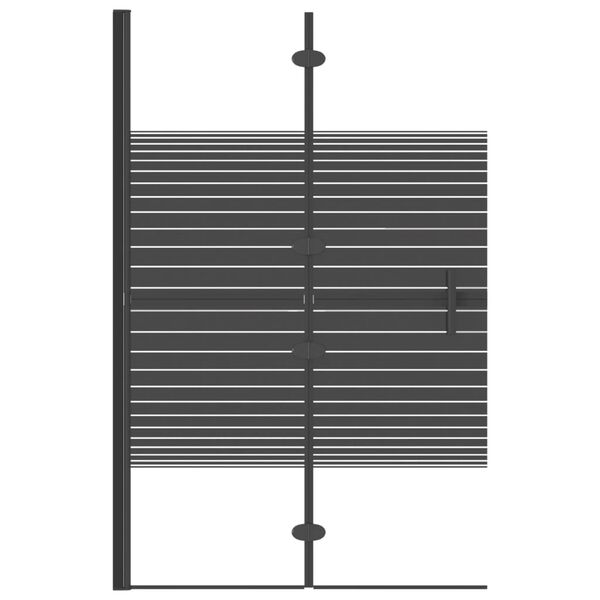 vidaXL Καμπίνα Μπανιέρας Πτυσσόμενη Μαύρη 80 x 140 εκ. από ESG
