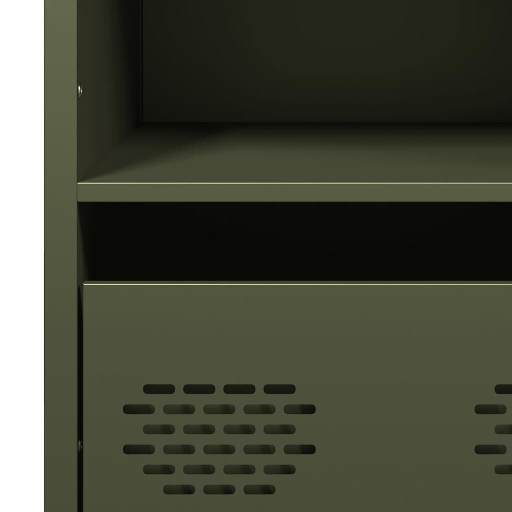 vidaXL Ντουλάπι Πράσινο Λαδί 68x39x103,5 εκ. από Ατσάλι