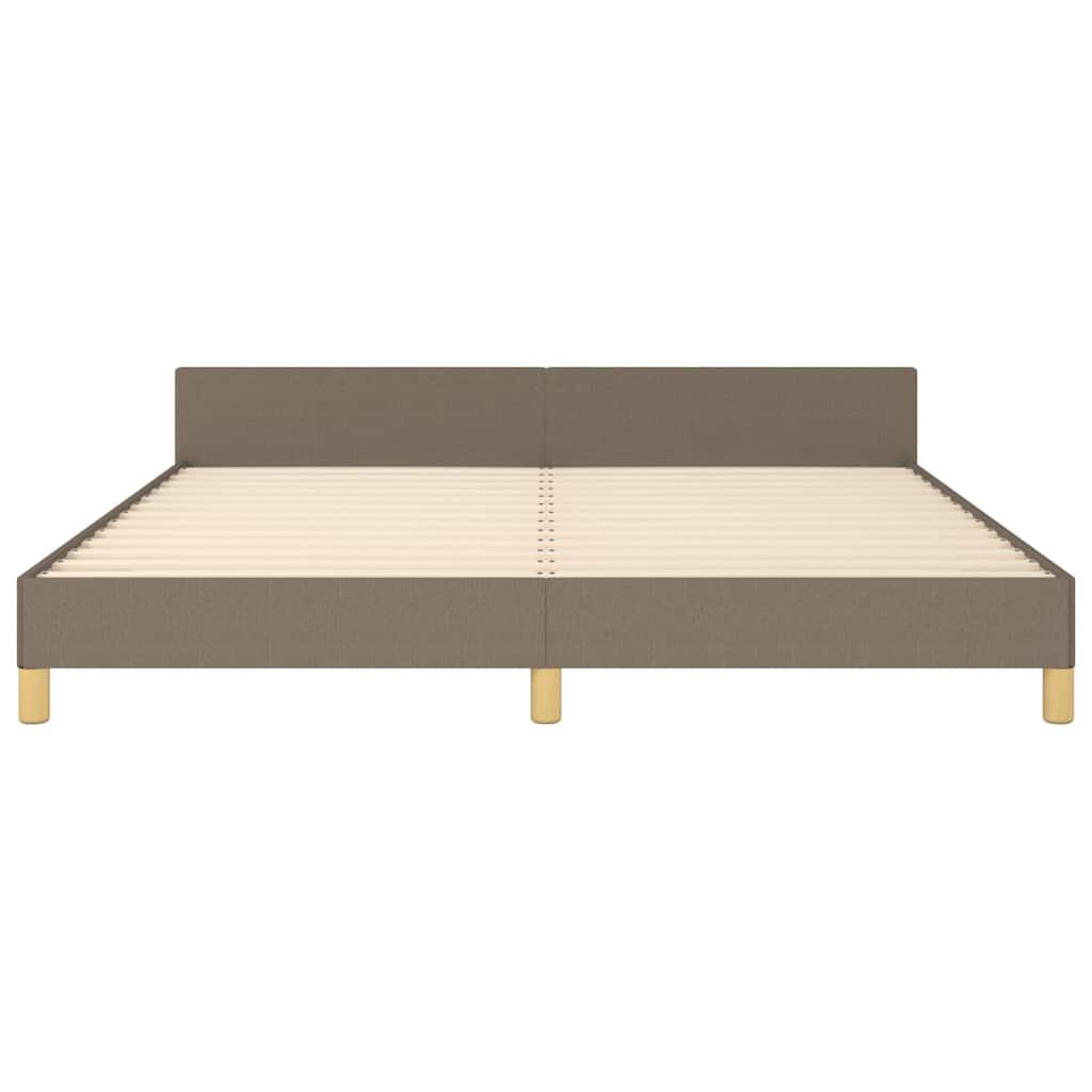 vidaXL Σκελετός Κρεβατιού Χωρίς Στρώμα Taupe 160x200 εκ. Υφασμάτινο