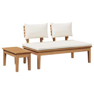 vidaXL Παγκάκι κήπου 2 pcs Καφέ Μασίφ ξύλο teak
