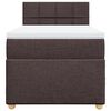 vidaXL Κρεβάτι Boxspring με Στρώμα Σκούρο Καφέ 80x200 εκ. Υφασμάτινο