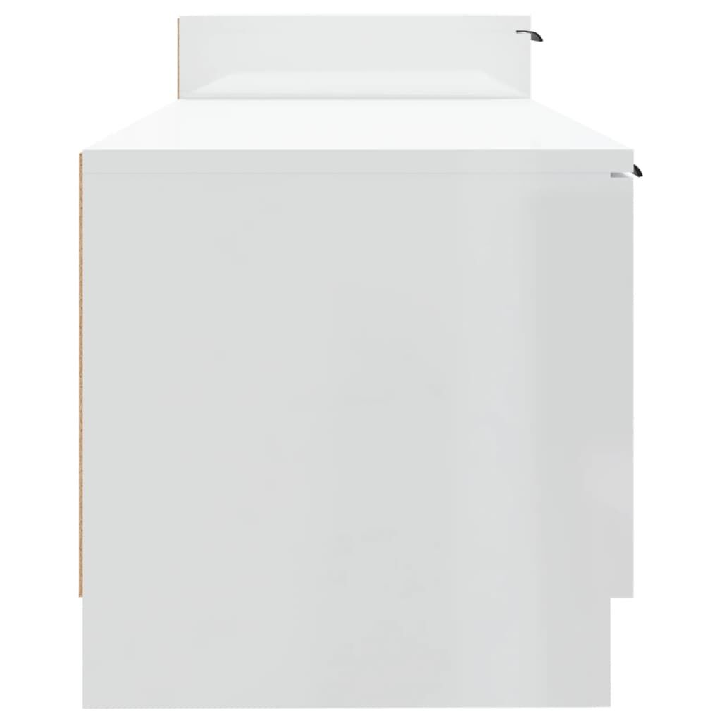 vidaXL Έπιπλο Τηλεόρασης Γυαλιστερό Λευκό 158,5x36x45 εκ. Επεξ. Ξύλο