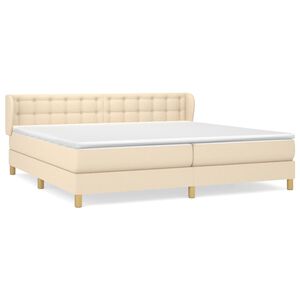 vidaXL &Kappa;&rho;&epsilon;&beta;ά&tau;&iota; Boxspring &mu;&epsilon; &Sigma;&tau;&rho;ώ&mu;&alpha; &Kappa;&rho;&epsilon;&mu; 200x200 &epsilon;&kappa;. &Upsilon;&phi;&alpha;&sigma;&mu;ά&tau;&iota;&nu;&omicron;