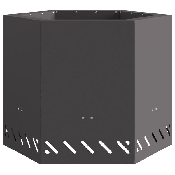 vidaXL Φωτιά Μαύρο 58 x 58 x 51 cm Κρύα έλαση από χάλυβα