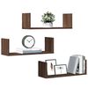 vidaXL Ραφιέρες Τοίχου 3 τεμ. Καφέ Δρυς 58x18x18εκ. Επεξεργασμένο Ξύλο