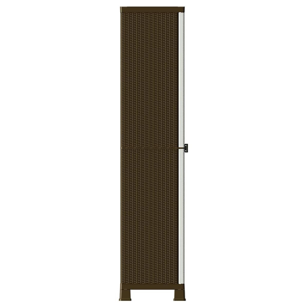 vidaXL Πλαστικό Ντουλάπι 68x39x171,5 εκ με Σχεδιασμό σε Στυλ Ρατάν