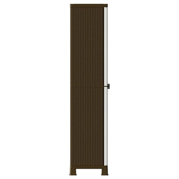 vidaXL Πλαστικό Ντουλάπι 68x39x171,5 εκ με Σχεδιασμό σε Στυλ Ρατάν