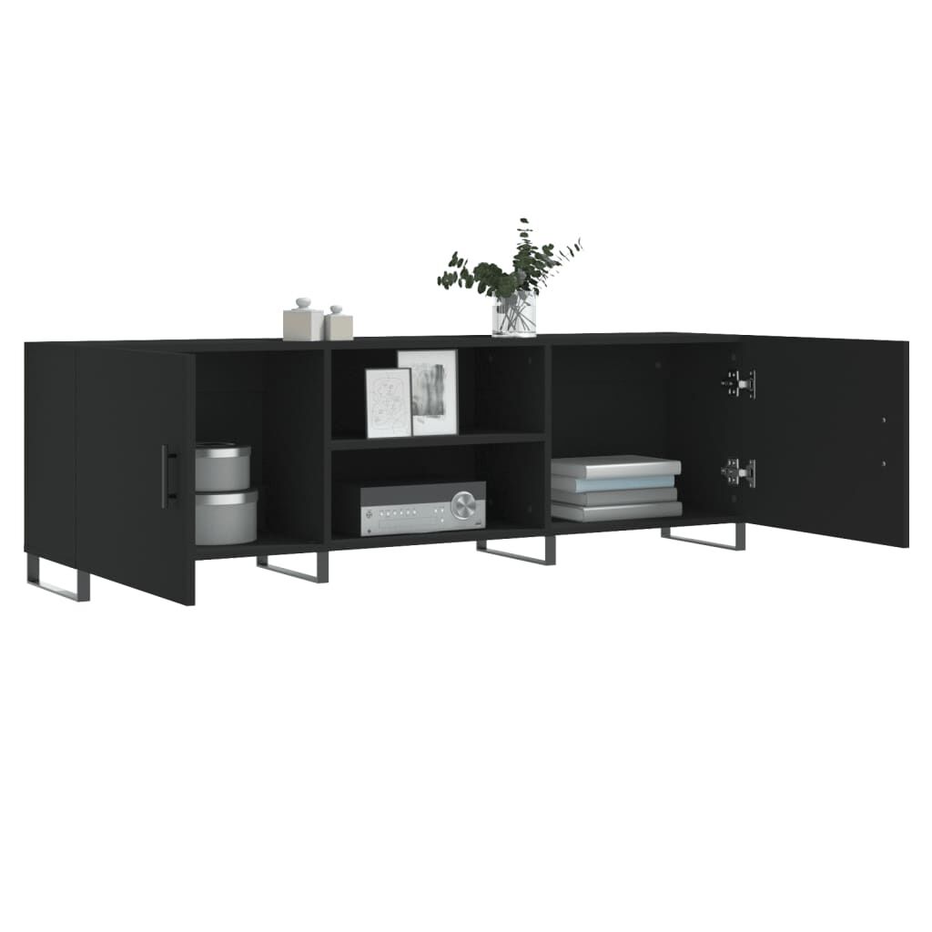 vidaXL Έπιπλο Τηλεόρασης Μαύρο 150x30x50 εκ. Επεξεργασμένο Ξύλο